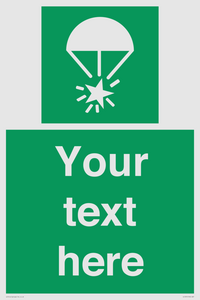 Custom sign safe condition Rocket parachute flare